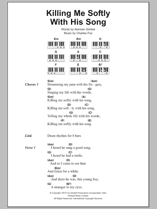 Killing Me Softly With His Song Killing Me Softly With His Song