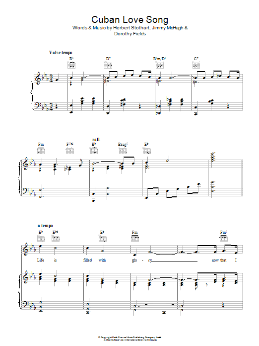 Cuban Love Song Cuban Love Song