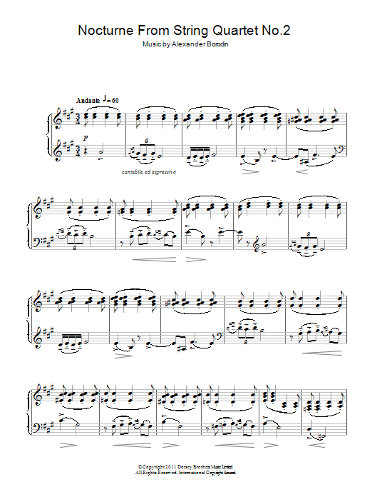 Nocturne From String Quartet No.2 Nocturne From String Quartet No.2