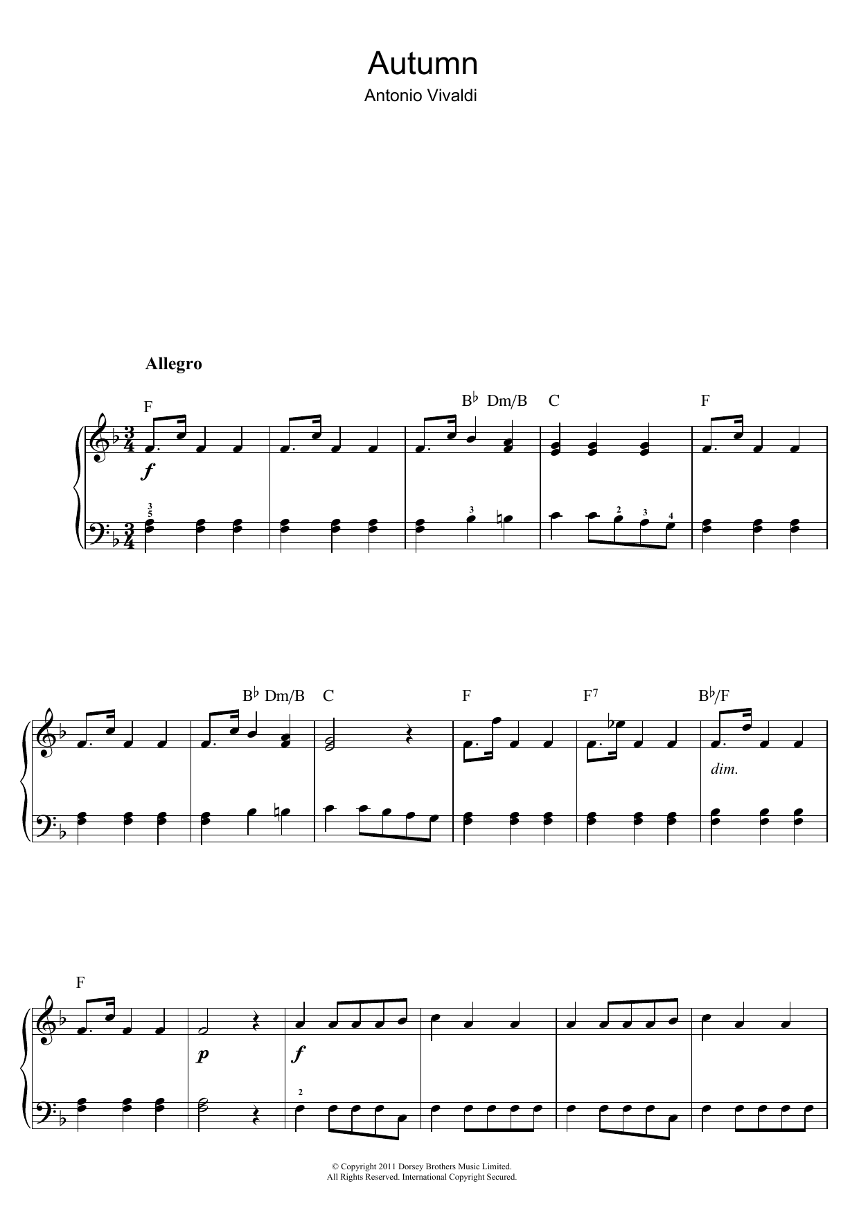Autumn (from The Four Seasons), 3rd Movement Autumn (from The Four Seasons), 3rd Movement