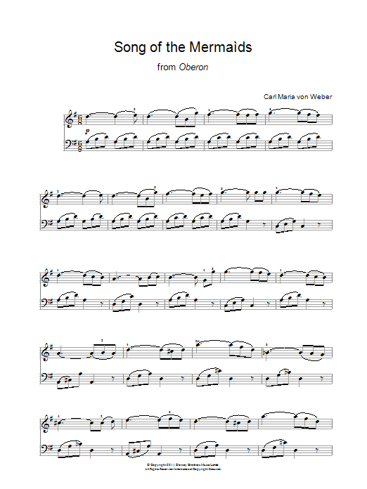 Song Of The Mermaids (from Oberon) Song Of The Mermaids (from Oberon)