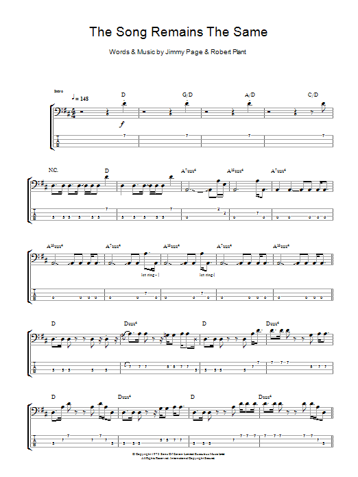 The Song Remains The Same The Song Remains The Same