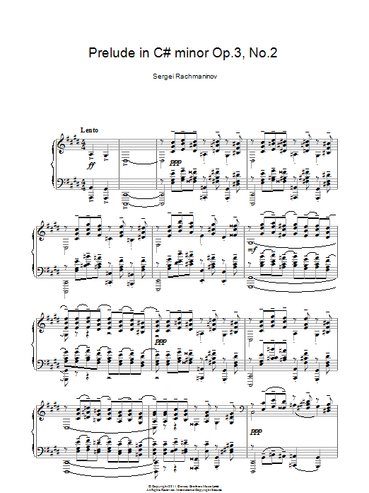 Prelude In C# Minor Op.3 No.2 Prelude In C# Minor Op.3 No.2
