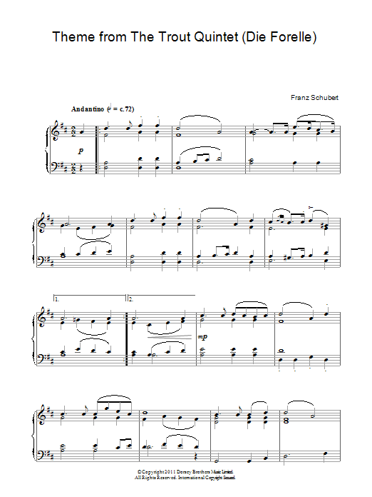 Theme From The Trout Quintet (Die Forelle) Theme From The Trout Quintet (Die Forelle)