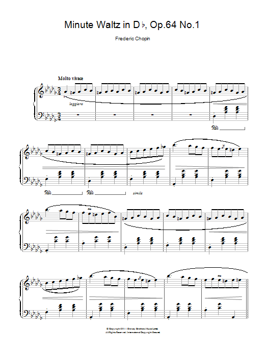 Minute Waltz in D flat major Op. 64 No. 1 Minute Waltz in D flat major Op. 64 No. 1