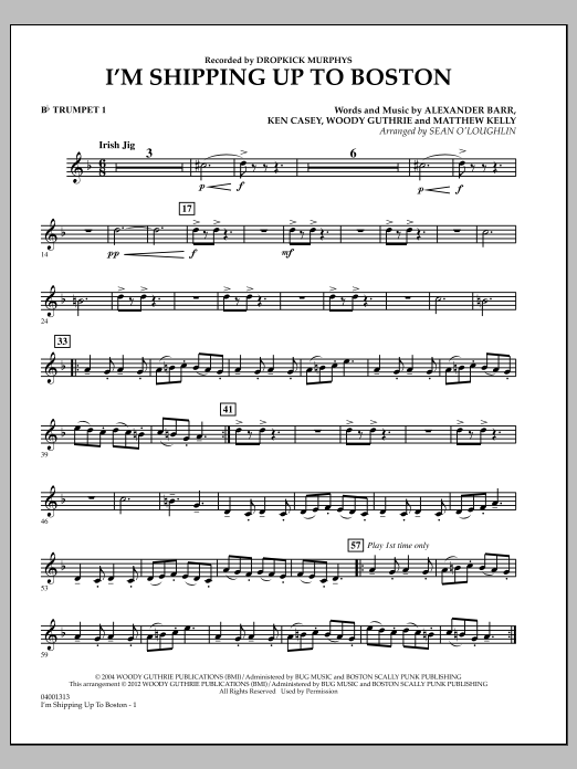 I’m Shipping Up To Boston – Bb Trumpet 1 I’m Shipping Up To Boston – Bb Trumpet 1