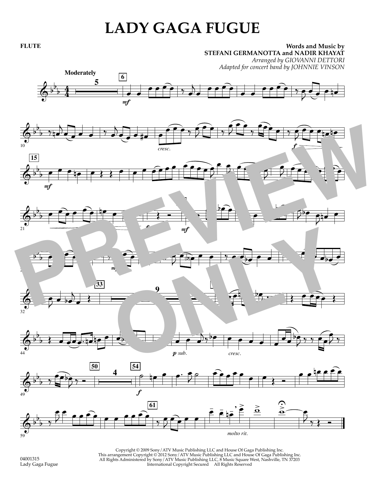 Lady Gaga Fugue – Flute Lady Gaga Fugue – Flute