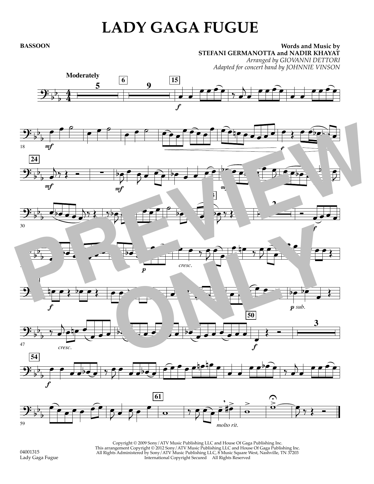 Lady Gaga Fugue – Bassoon Lady Gaga Fugue – Bassoon