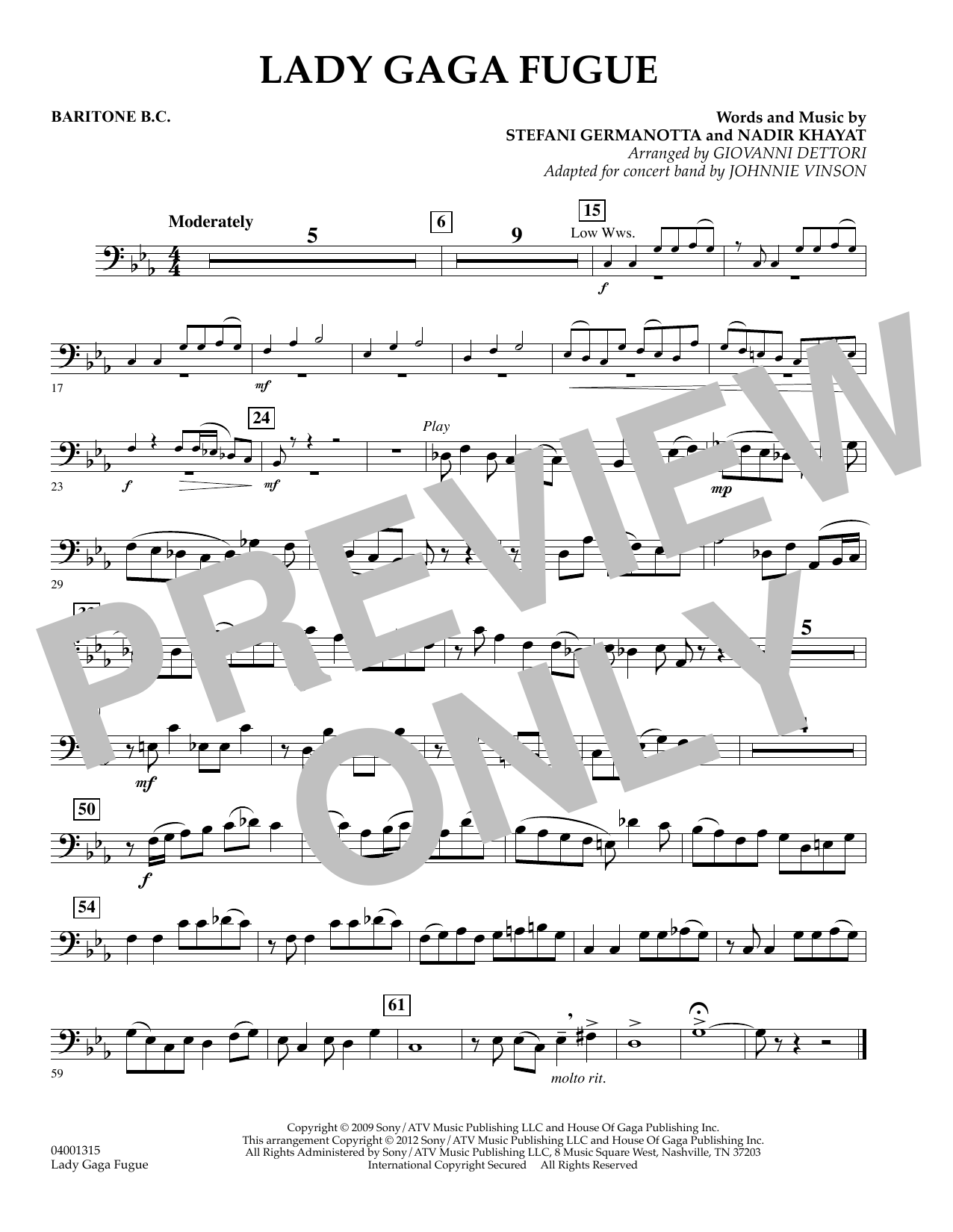 Lady Gaga Fugue – Baritone B.C. Lady Gaga Fugue – Baritone B.C.