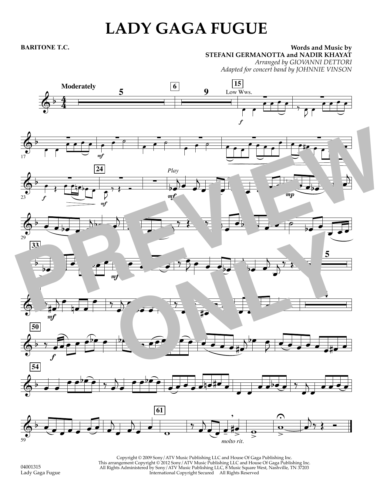 Lady Gaga Fugue – Baritone T.C. Lady Gaga Fugue – Baritone T.C.
