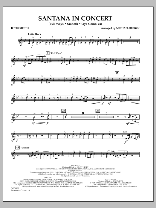 Santana In Concert – Bb Trumpet 2 Santana In Concert – Bb Trumpet 2