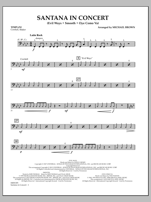 Santana In Concert – Timpani Santana In Concert – Timpani