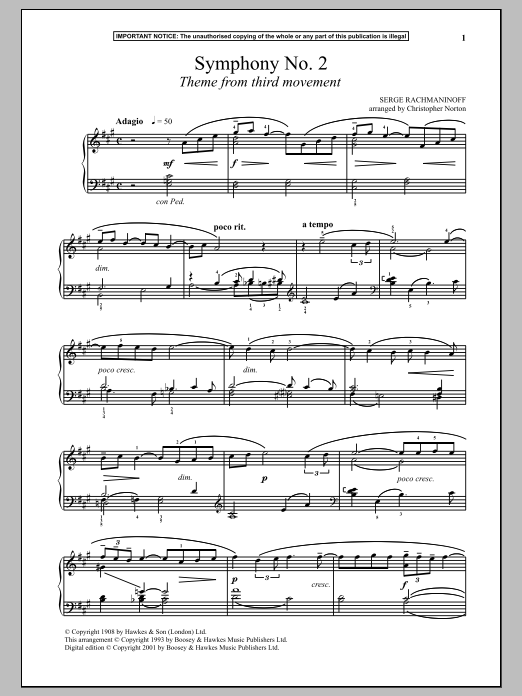 Symphony No. 2, (Third Movement Theme) Symphony No. 2, (Third Movement Theme)