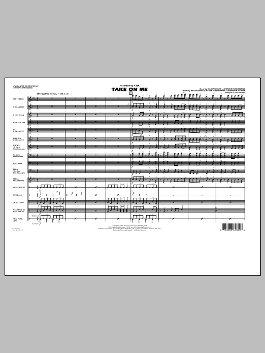 Take On Me – Full Score Take On Me – Full Score