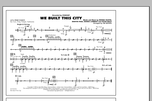 We Built This City – Aux Percussion We Built This City – Aux Percussion