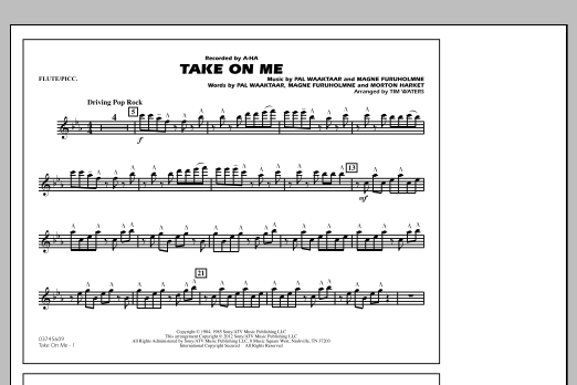 Take On Me – Flute/Piccolo Take On Me – Flute/Piccolo