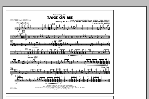 Take On Me – Multiple Bass Drums Take On Me – Multiple Bass Drums