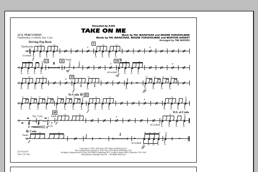 Take On Me – Aux Percussion Take On Me – Aux Percussion