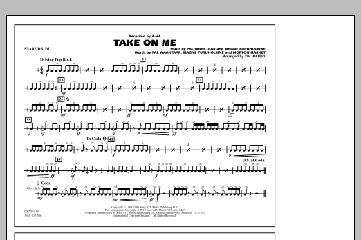 Take On Me – Snare Drum Take On Me – Snare Drum