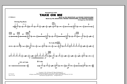 Take On Me – Cymbals Take On Me – Cymbals
