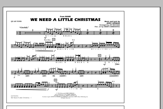 We Need A Little Christmas – Quad Toms We Need A Little Christmas – Quad Toms