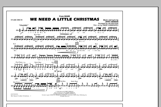 We Need A Little Christmas – Snare Drum We Need A Little Christmas – Snare Drum