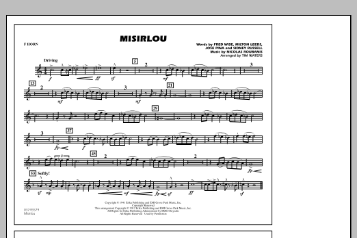 Misirlou – F Horn Misirlou – F Horn
