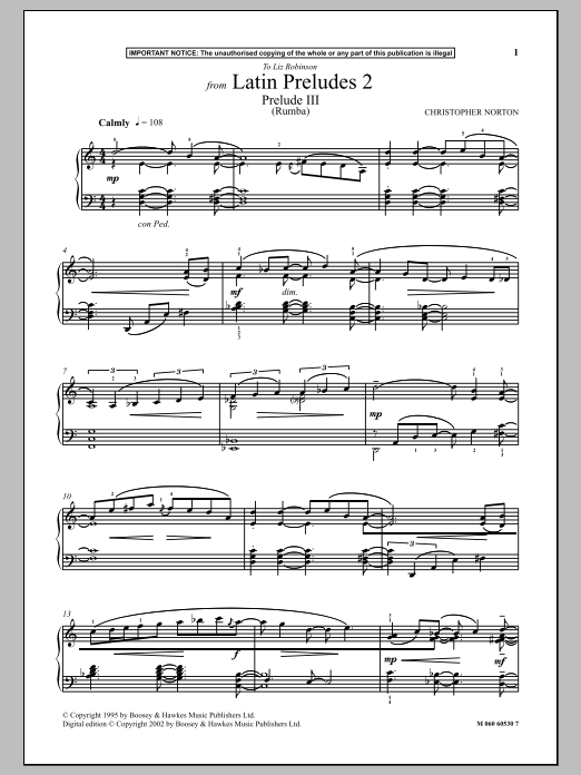 Prelude III (Rumba) (from Latin Preludes 2) Prelude III (Rumba) (from Latin Preludes 2)