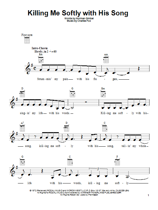 Killing Me Softly With His Song