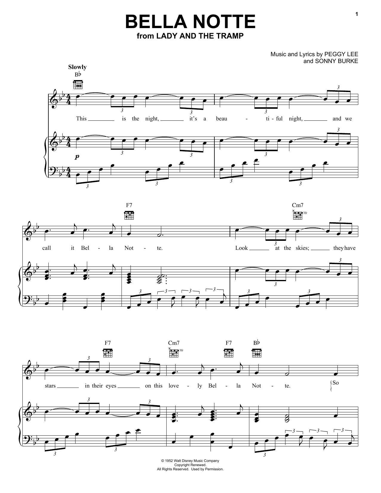 Bella Notte (This Is The Night) (from Lady And The Tramp) Bella Notte (This Is The Night) (from Lady And The Tramp)