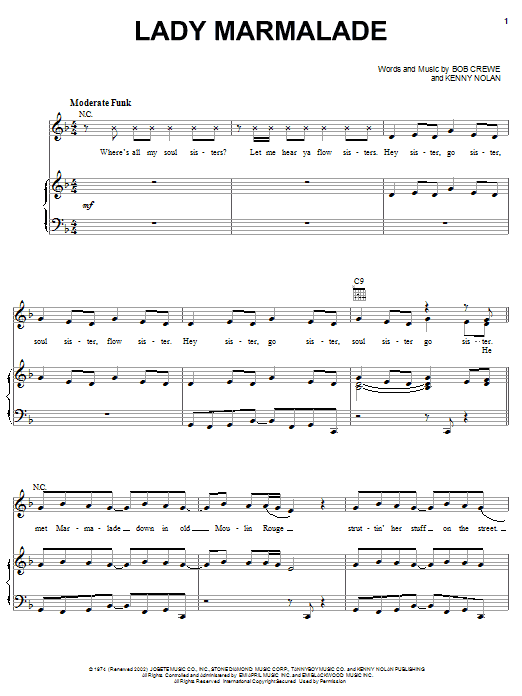 Lady Marmalade (from Moulin Rouge) Lady Marmalade (from Moulin Rouge)