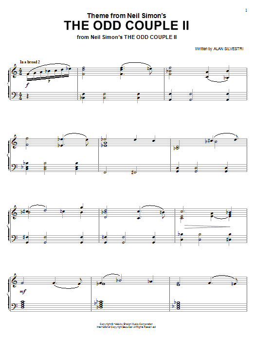 Theme from Neil Simon’s The Odd Couple II Theme from Neil Simon’s The Odd Couple II