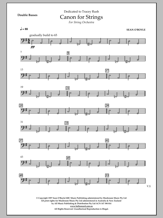 Canon for Strings – Double Bass Canon for Strings – Double Bass
