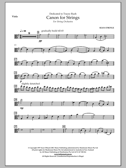 Canon for Strings – Viola Canon for Strings – Viola