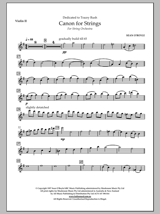 Canon for Strings – Violin II Canon for Strings – Violin II