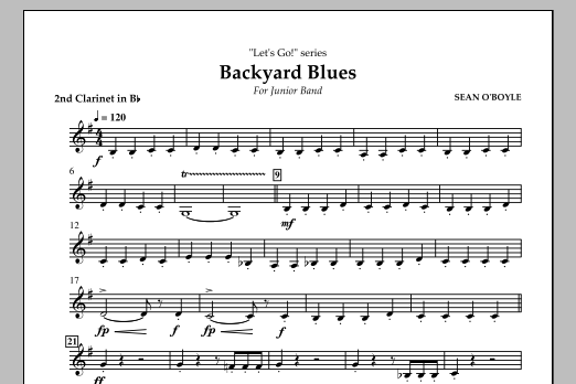 Backyard Blues – Bb Clarinet 2 Backyard Blues – Bb Clarinet 2