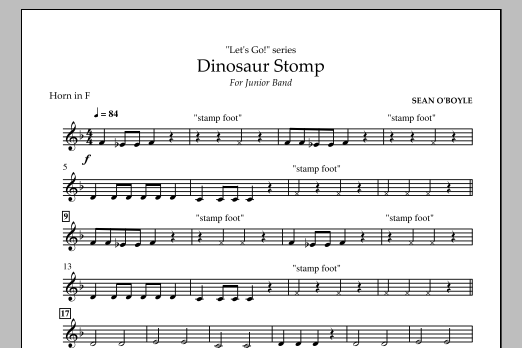 Dinosaur Stomp – Horn in F Dinosaur Stomp – Horn in F
