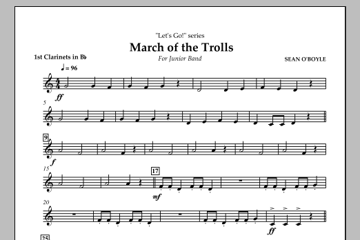 March of the Trolls – Bb Clarinet 1 March of the Trolls – Bb Clarinet 1