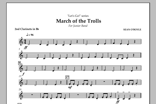 March of the Trolls – Bb Clarinet 2 March of the Trolls – Bb Clarinet 2
