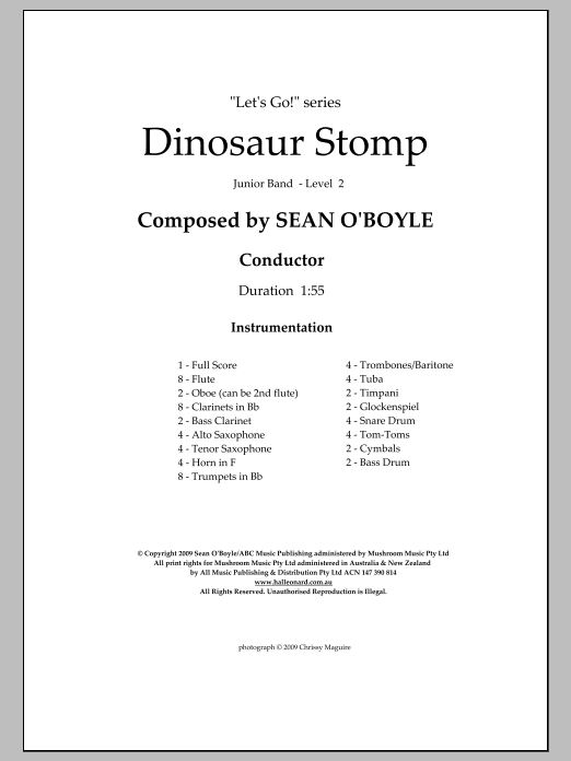 Dinosaur Stomp – Score Dinosaur Stomp – Score