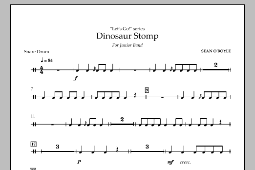 Dinosaur Stomp – Snare Drum Dinosaur Stomp – Snare Drum