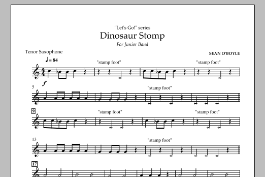 Dinosaur Stomp – Tenor Saxophone Dinosaur Stomp – Tenor Saxophone
