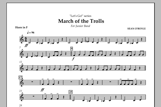 March of the Trolls – Horn in F March of the Trolls – Horn in F