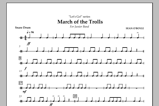 March of the Trolls – Snare Drum March of the Trolls – Snare Drum