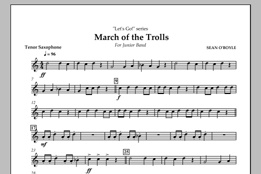 March of the Trolls – Tenor Saxophone March of the Trolls – Tenor Saxophone