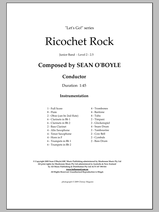 Ricochet Rock – Score Ricochet Rock – Score