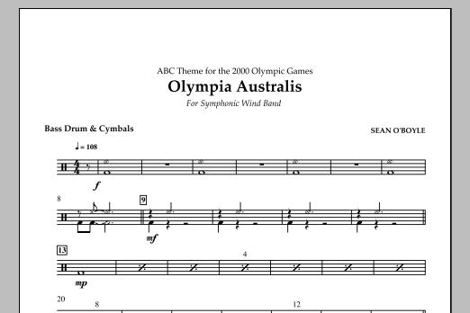 Olympia Australis (Symphonic Wind Band) – Bass Drum & Cymbals Olympia Australis (Symphonic Wind Band) – Bass Drum & Cymbals