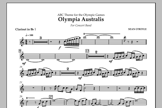 Olympia Australis (Concert Band) – Bb Clarinet 1 Olympia Australis (Concert Band) – Bb Clarinet 1