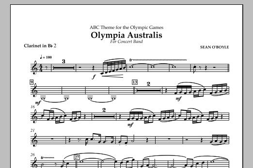 Olympia Australis (Concert Band) – Bb Clarinet 2 Olympia Australis (Concert Band) – Bb Clarinet 2