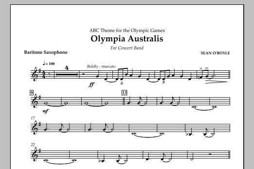 Olympia Australis (Concert Band) – Baritone Saxophone Olympia Australis (Concert Band) – Baritone Saxophone